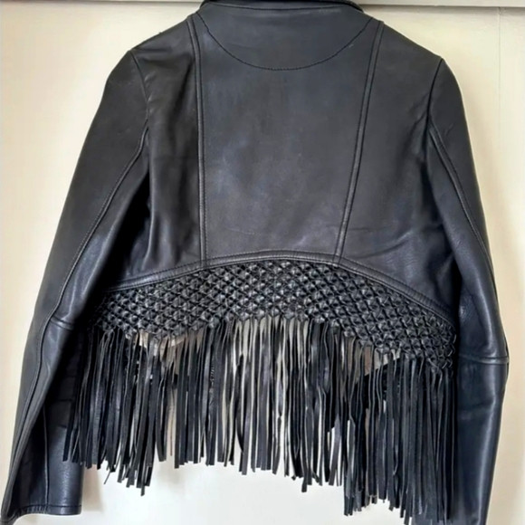 Maje Leather Black jacket | Poshmark