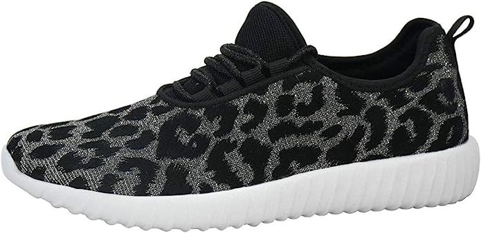 LUCKY-STEP Leopard Pattern Women Jogging Sneakers Lightweight Go Easy Walking Casual Running Shoe... | Amazon (US)