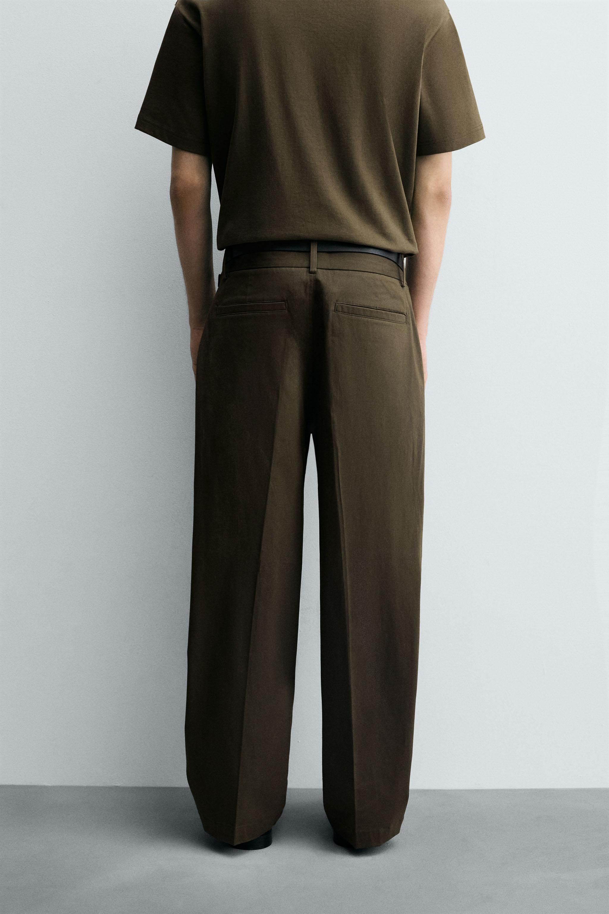 RELAXED FIT PLEATED PANTS | Zara US