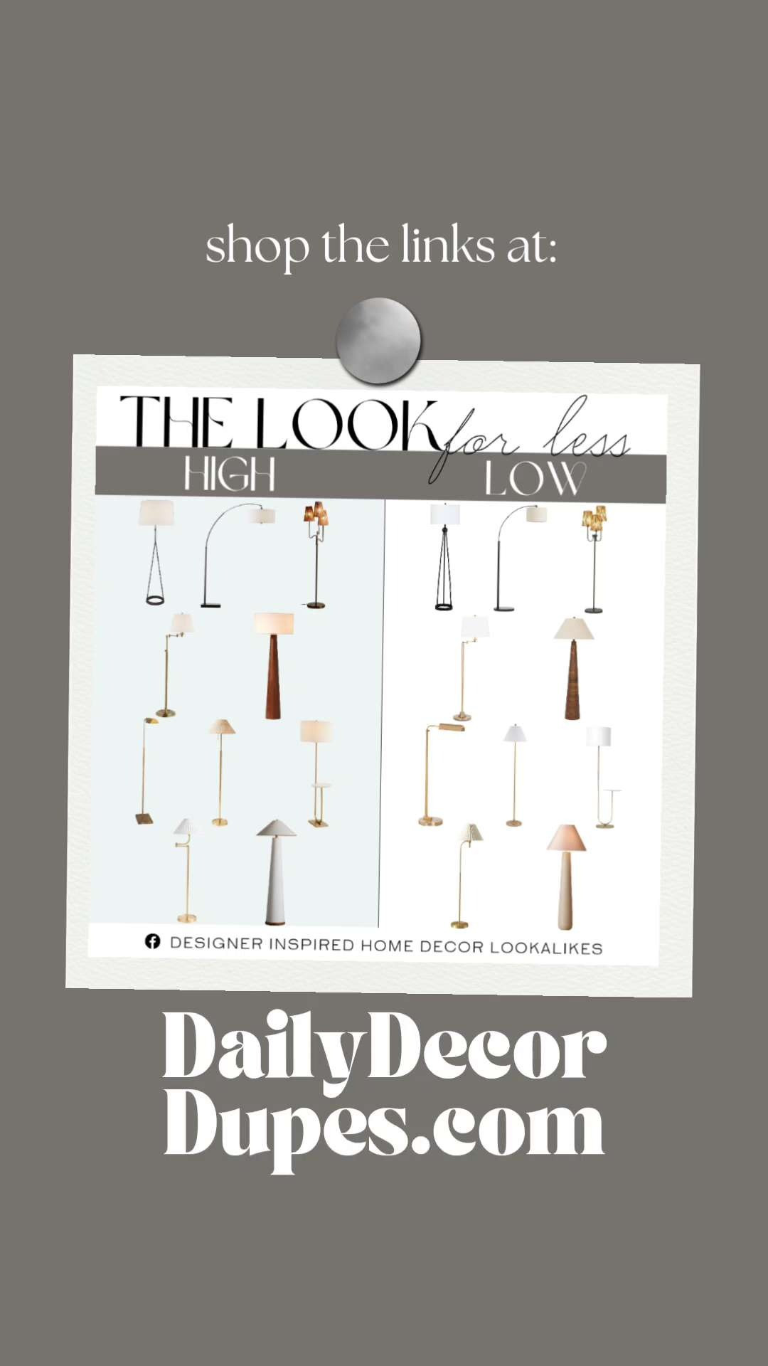 10 Designer & Look-a-Like Floor Lamps. Luxury Floor Lamp Alternatives. Budget Designer Floor Lamps. Affordable Modern Floor Lamps. Chic Floor Lamp Replicas. Scandinavian Style Floor Lamp Lookalikes. Minimalist Floor Lamp Replicas. 

Home more affordable option find copy cat similar look for less budget friendly affordable cheap cheaper beautiful pretty. Clearance sale coupon code discount code promo code luxury lookalike look a like Inspo inspiration inspired by idea ideas Love like these? I share multiple every day in my FB group. 

 #floorlampfinds #modernlighting #lookforless #saveorsplurge #designerlookforless #floorlampfinds #luxuryforless #affordablelighting #homelighting #LTKHome #LTKSaleAlert