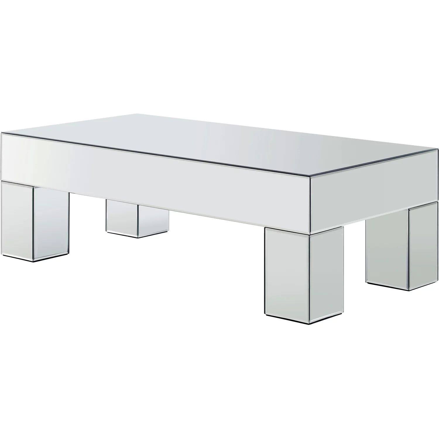 Lainy Mirrored Coffee Table-Color:Mirrored,Finish:Mirrored,Style:Contemporary | Walmart (US)