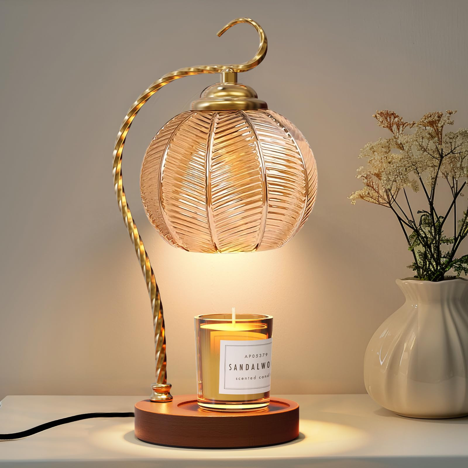 Candle Warmer Lamp with Timer, Dimmable Wax Melt Warmer with 2 Bulbs, Gifts for Women, House Warm... | Amazon (US)