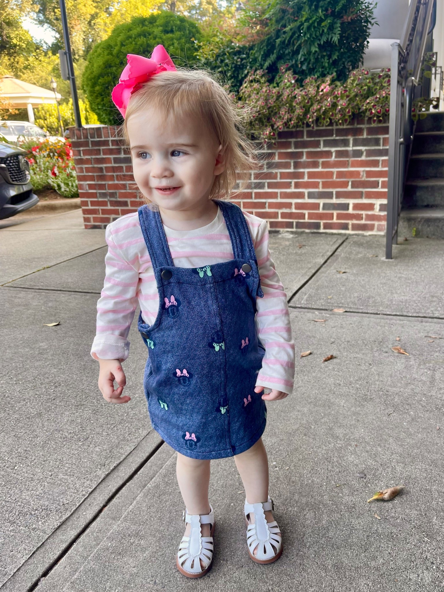 How precious is this Disney Minnie Mouse toddler outfit? 🎀 This 2-piece set from Target includes a striped long sleeve tee and a denim jumper dress embroidered with Minnie bows and silhouettes 💗💙. It’s comfy, playful, and perfect for everyday wear, school, or Disney trips! ✨ Caroline is wearing the 18M size, and it fits true to size.

I love that it’s on sale for just $20 (reg. $25) right now 🙌 — such a great deal for a complete set. Pair it with sandals in summer or layer with tights and a cardigan for fall 🍂.

Affordable, adorable, and Disney-ready! 🏰💫


#LTKKids #LTKFindsUnder50 #LTKBaby