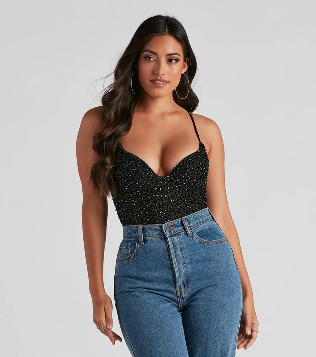 Twisted Angel Embroidered Bodysuit | Windsor Stores