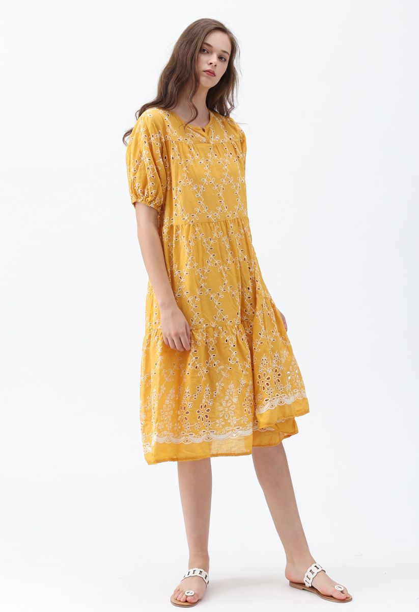 Save the Moment Eyelet Embroidered Dress | Chicwish