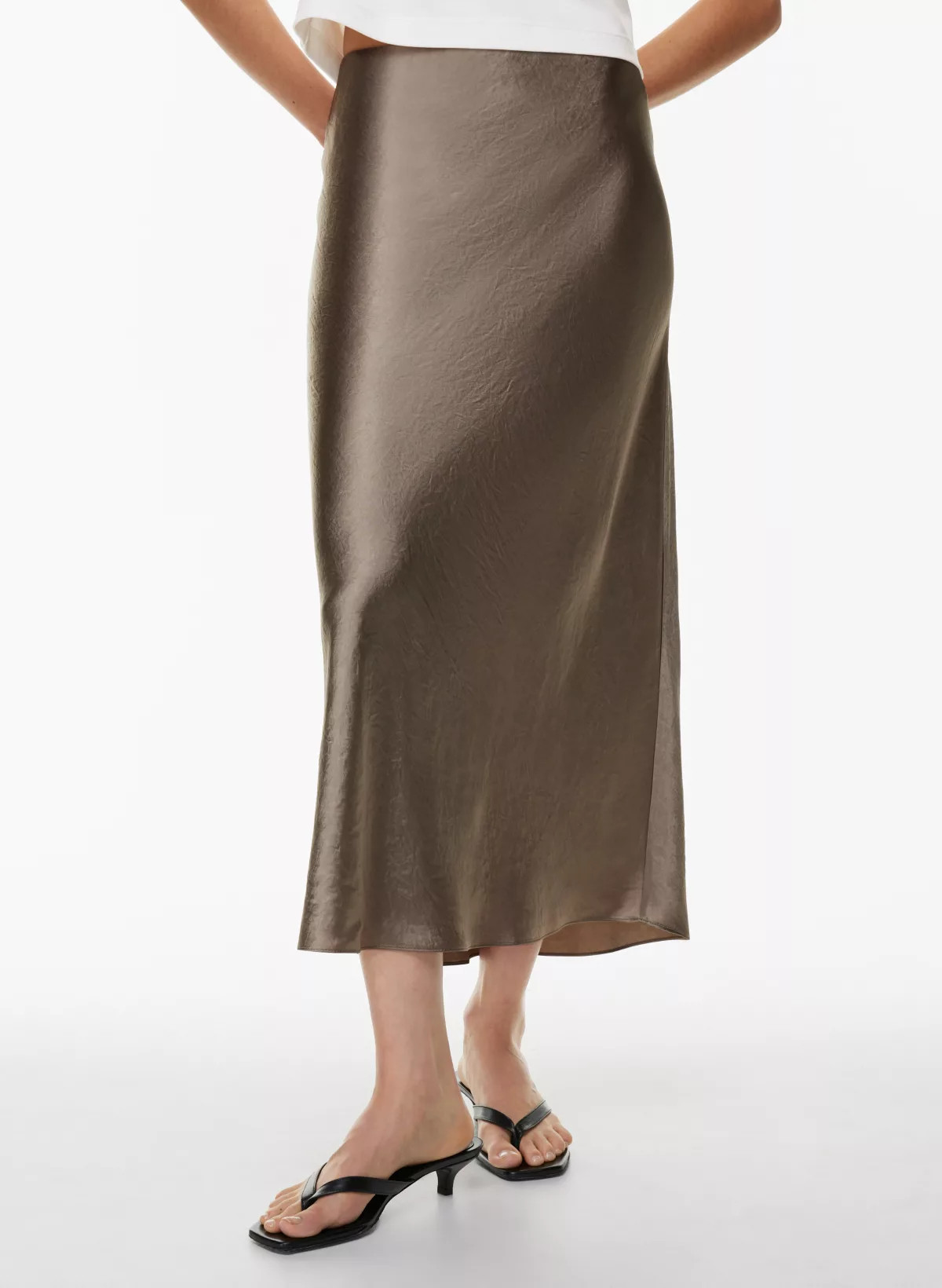 SLIP SATIN MAXI SKIRT | Aritzia