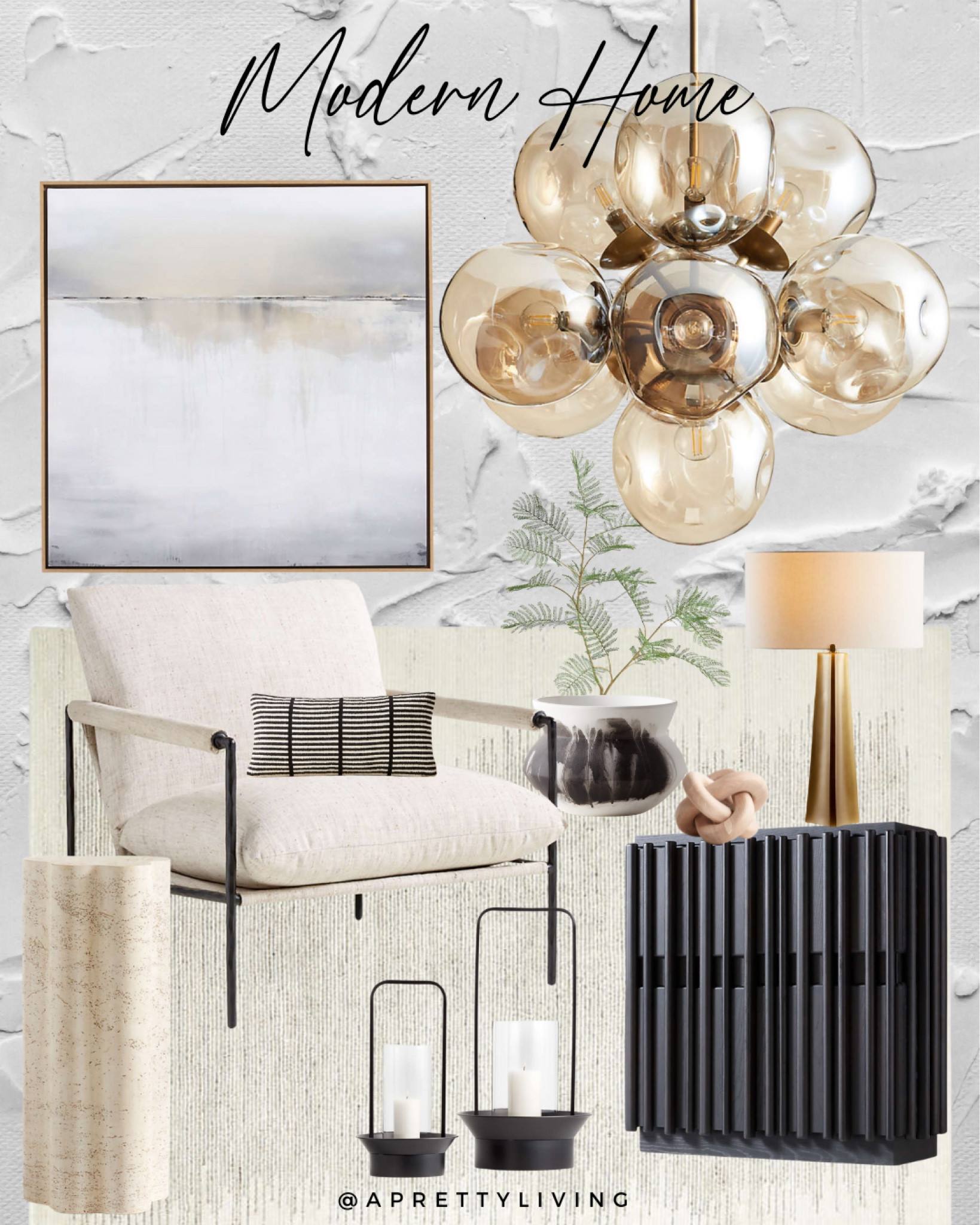 Modern Home Accents 








#home #homedecor #homefashion #decor #livingroom #modernhomedecor #accentchair #chandelier #art #candles #lamp #accenttable #greenery #plant 

#LTKstyletip #LTKfamily #LTKhome