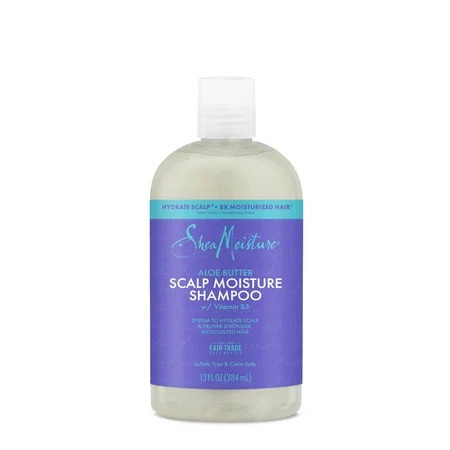 SheaMoisture Scalp Moisture Daily Shampoo with Vitamin B3 for All Hair Types, Aloe Butter, 13 fl oz | Walmart (US)