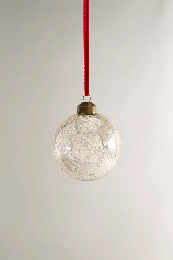CHRISTMAS TREE CRACKLED BALL ORNAMENT | Zara US