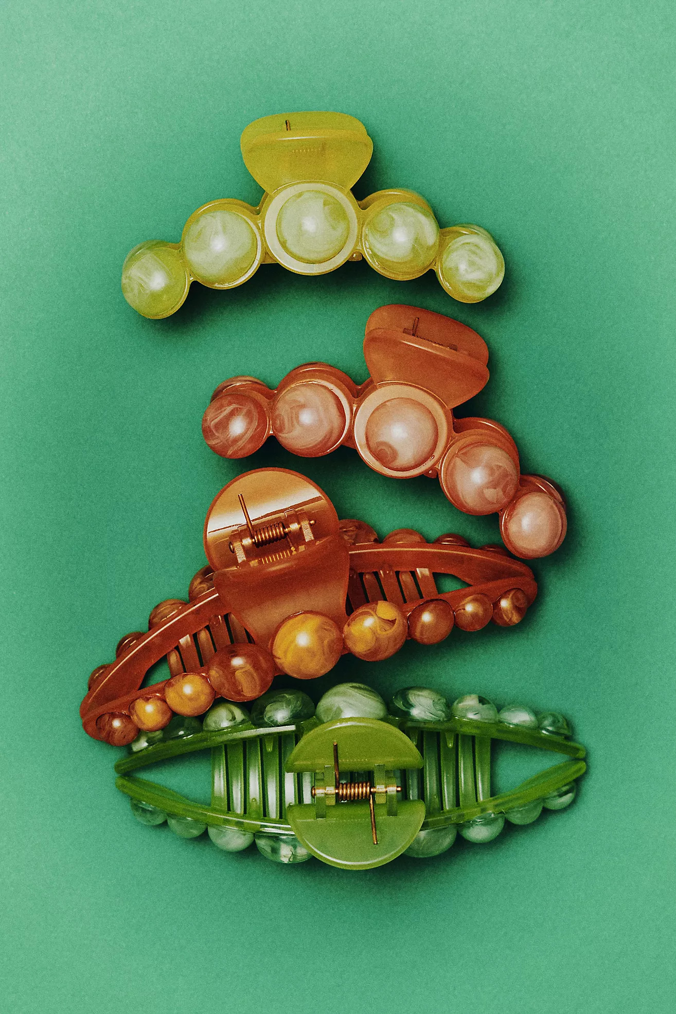 Citrus Bubble Hair Claw Clips, Set of 2 | Anthropologie (US)