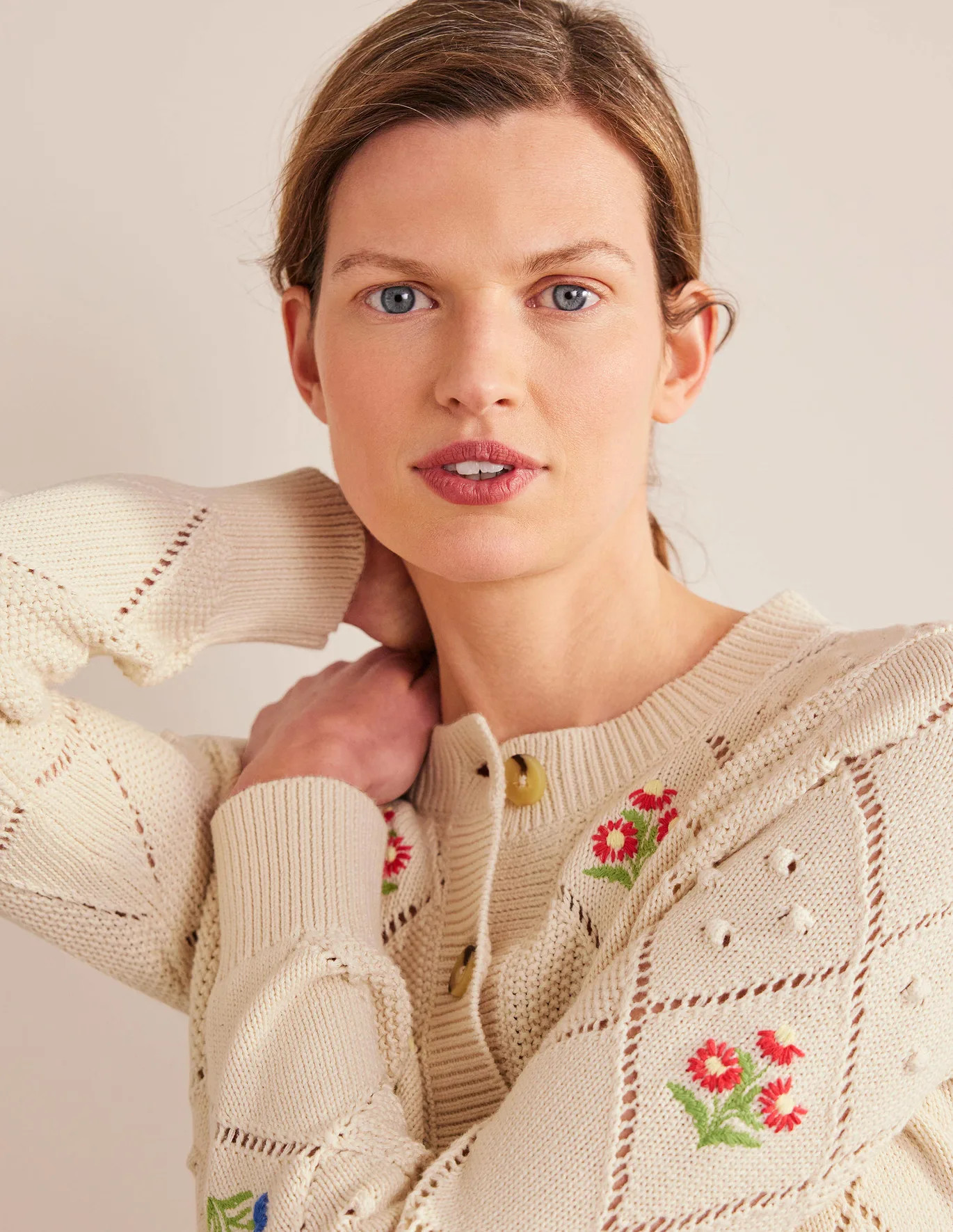 Cotton Embroidered Cardigan | Boden (US)