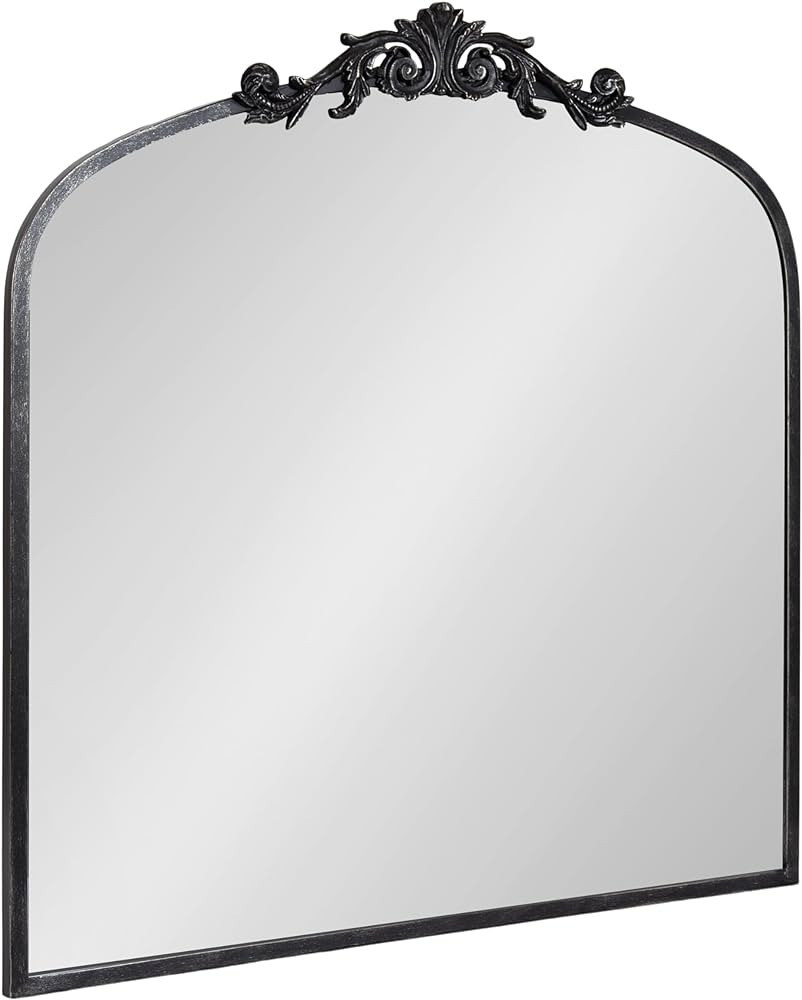 Kate and Laurel Arendahl Ornate Traditional Square Arched Mirror, 28 x 30, Antique Black, Decorat... | Amazon (US)