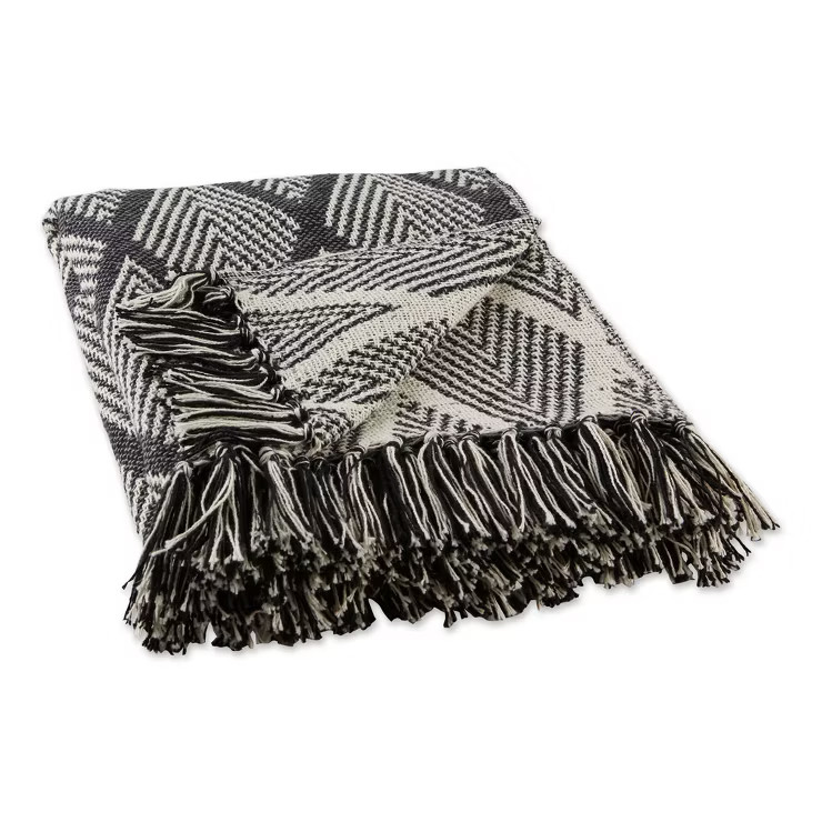 50"x60" Diamond Throw Blanket Dark Gray - Design Imports | Target