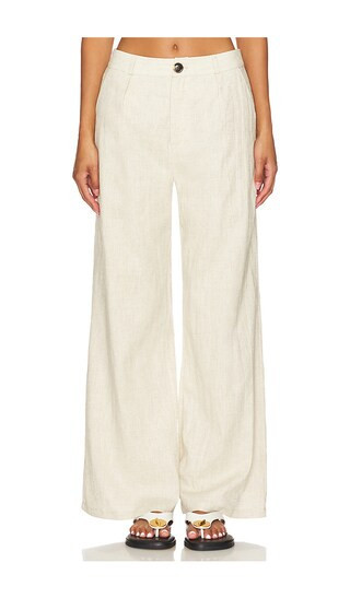 SNDYS Hale Linen Pants in Cream. - size L | Revolve Clothing (Global)