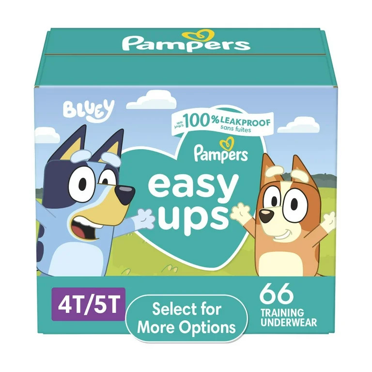 Pampers Easy Ups Bluey Training Pants Toddler Boys Size 4T/5T 66 Count (Select for More Options) | Walmart (US)