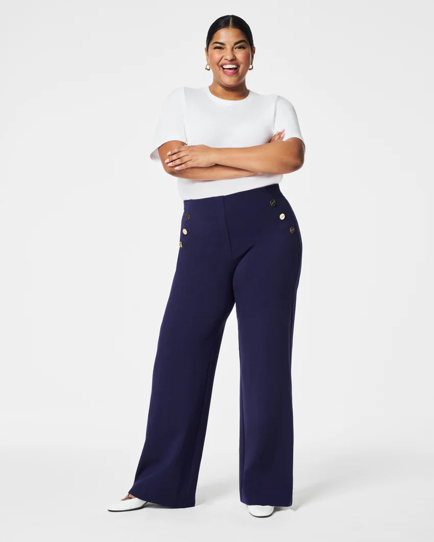 The Perfect Pant, Button Wide Leg | Spanx