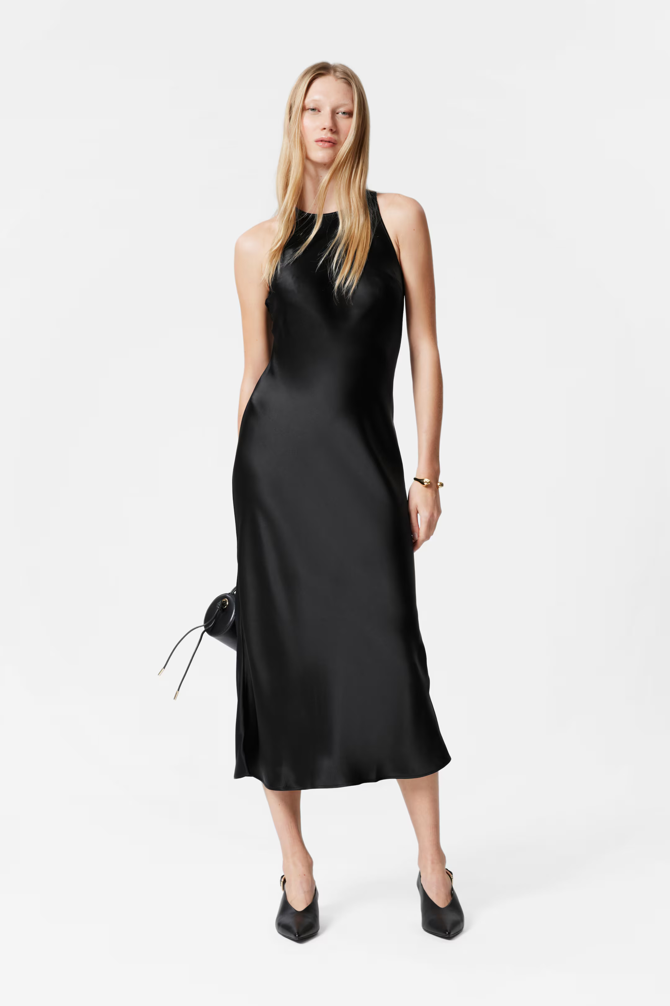 Ärmelloses Midikleid aus Satin | H&M (DE, AT, CH, NL, FI)