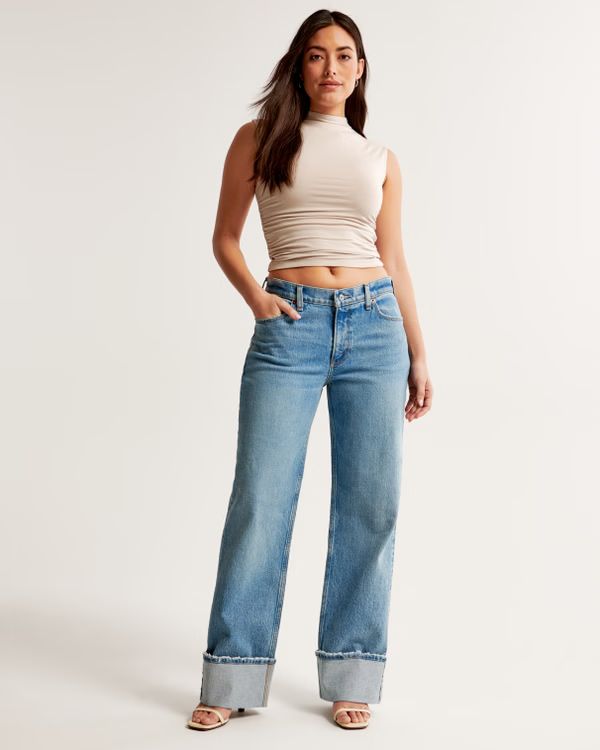 Women's Mid Rise 90s Straight Jean | Women's New Arrivals | Abercrombie.com | Abercrombie & Fitch (US)