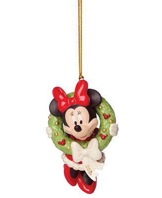2025 Holiday Wreath Minnie Mouse Ornament | Macy's