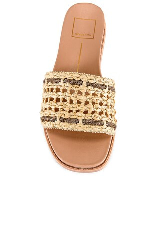 Gwenn Slide in Natural Raffia | Revolve Clothing (Global)