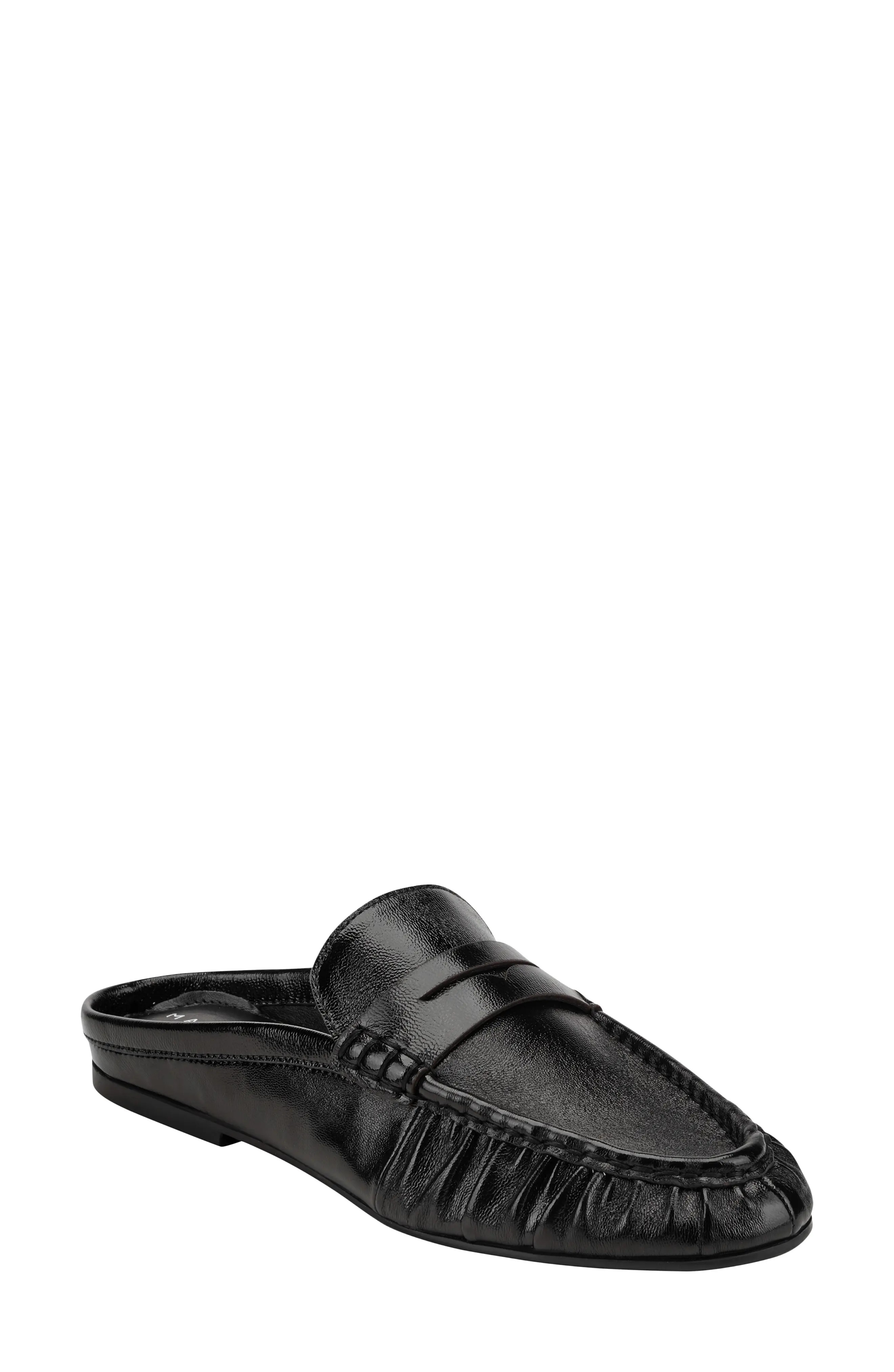 Marc Fisher LTD Jaynie Almond Toe Loafer Mule in Dark Brown at Nordstrom, Size 7 | Nordstrom