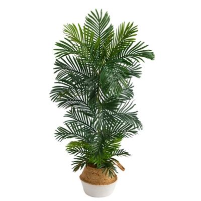 5' Areca Artificial Palm Tree in Woven Planter UV Resistant (Indoor/Outdoor) | Ashley Homestore