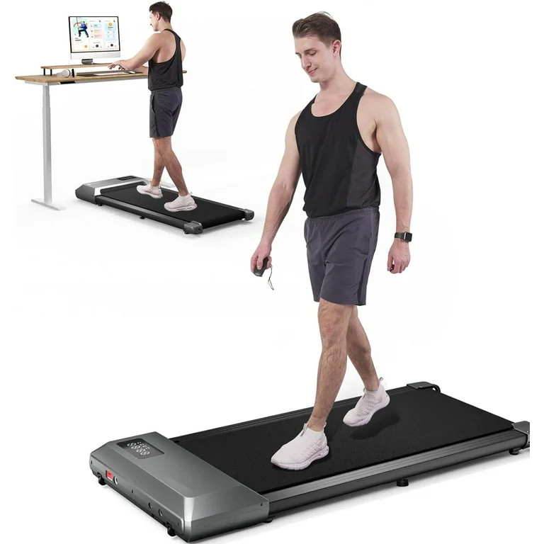 Dpforest Walking Pad, 0.6-3.8 MPH, 2 in 1 Under Desk Treadmill with 300lbs Capacity, Installation... | Walmart (US)