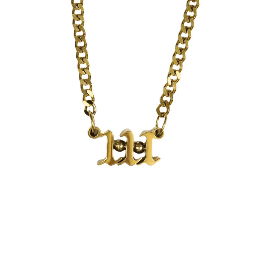 Cuban Angel Number Necklace - Ahava Jewels | Ahava Jewels