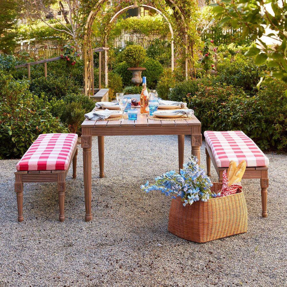 Livia Carved Outdoor Dining Table | GreenRow