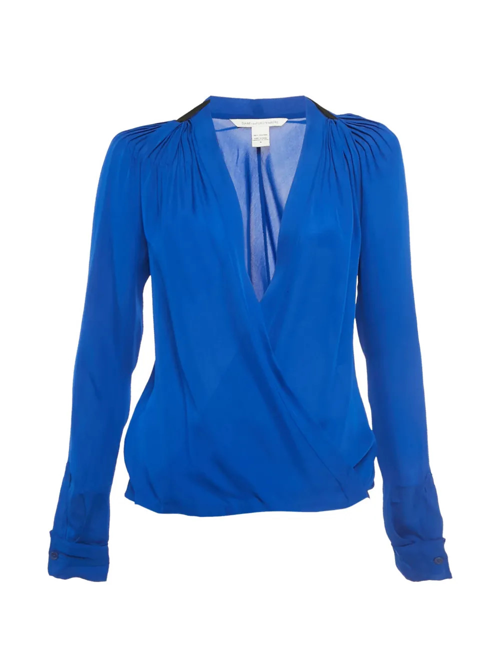 DVF Diane Von Furstenberg Marian Silk Blouse | Blue | FARFETCH | Farfetch Global