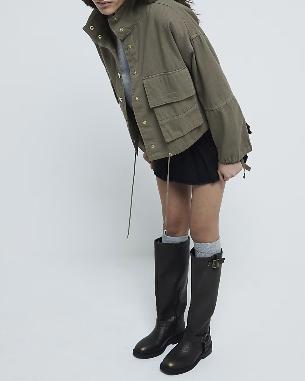 Brown High Leg Biker Boots | River Island (UK & IE)