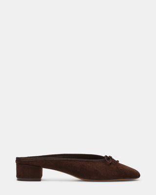 Steve Madden Women's Steffi Mule Block Heels - Brown Suede - Size 9.5 - Leather | Steve Madden (US)