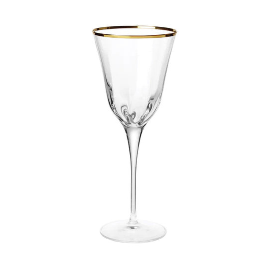 Optical Gold Wine Glass | Stark Carpet