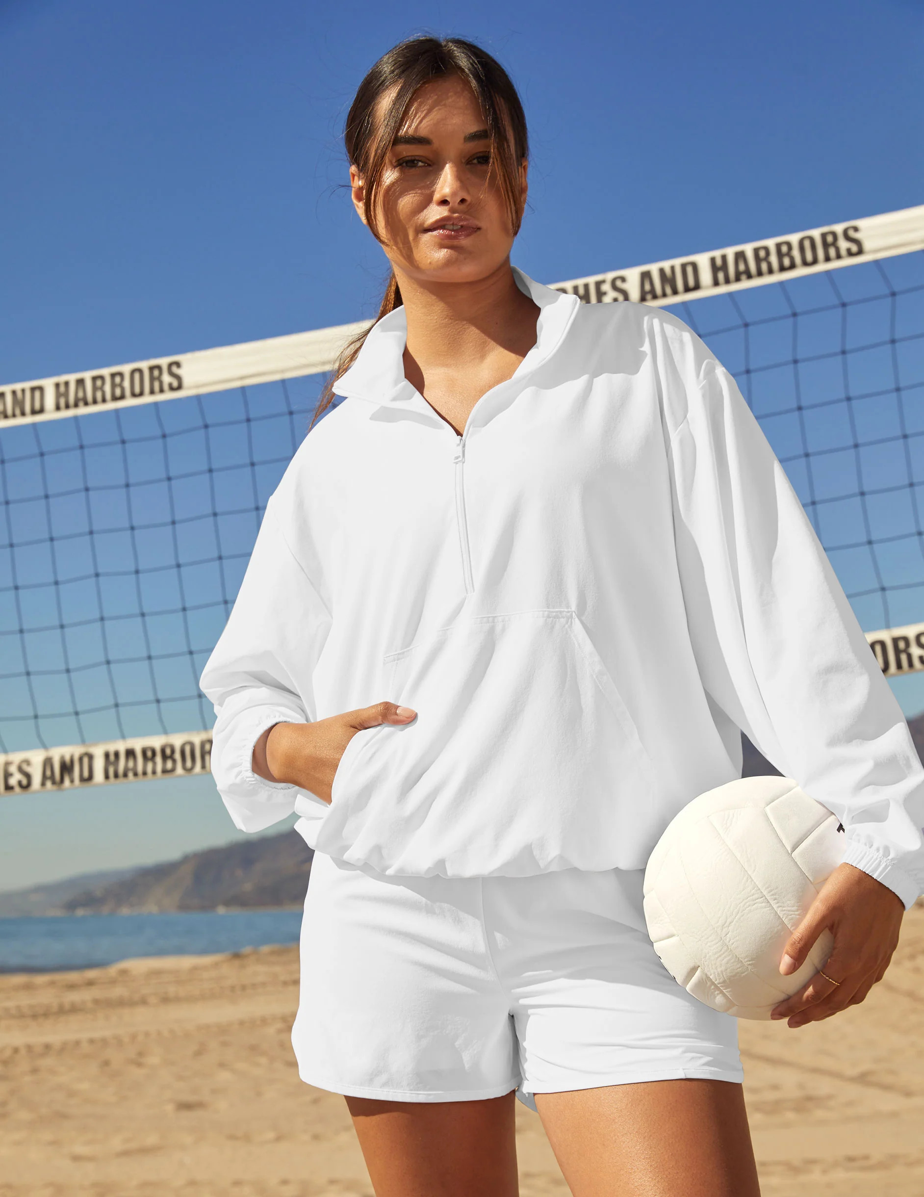 Stretch Woven In Stride Half Zip Pullover | Beyond Yoga | Beyond Yoga