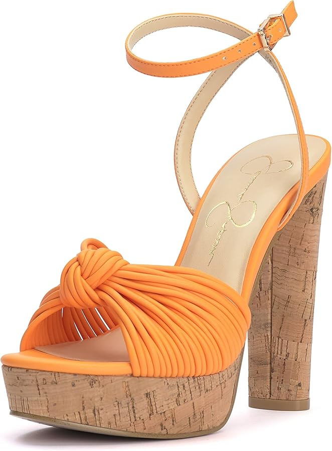 Jessica Simpson Womens Immie Ankle Strap Platform Pumps | Amazon (US)