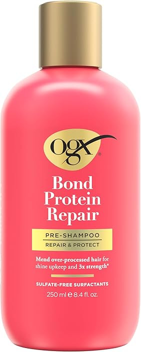 OGX Repair & Protect Bond Protein Repair Pre-Shampoo, Pre-Shampoo Treatment, Formulated without P... | Amazon (US)