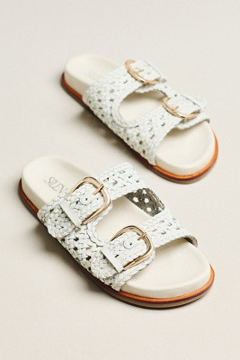 Silent D Woven Buckle Slide Sandals | Anthropologie (US)