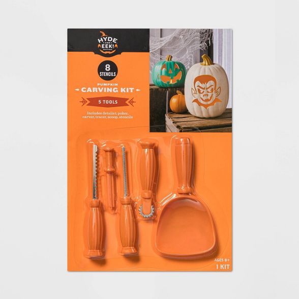 8 Stencil/5 Tool Halloween Pumpkin Carving Kit - Hyde &#38; EEK! Boutique&#8482; | Target