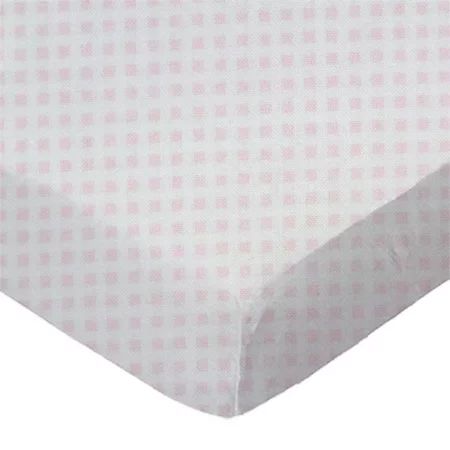 SheetWorld 100% Cotton Jersey Crib Sheet Set 28 x 52, Pink Gingham - Includes Fitted, Flat, & Baby P | Walmart (US)
