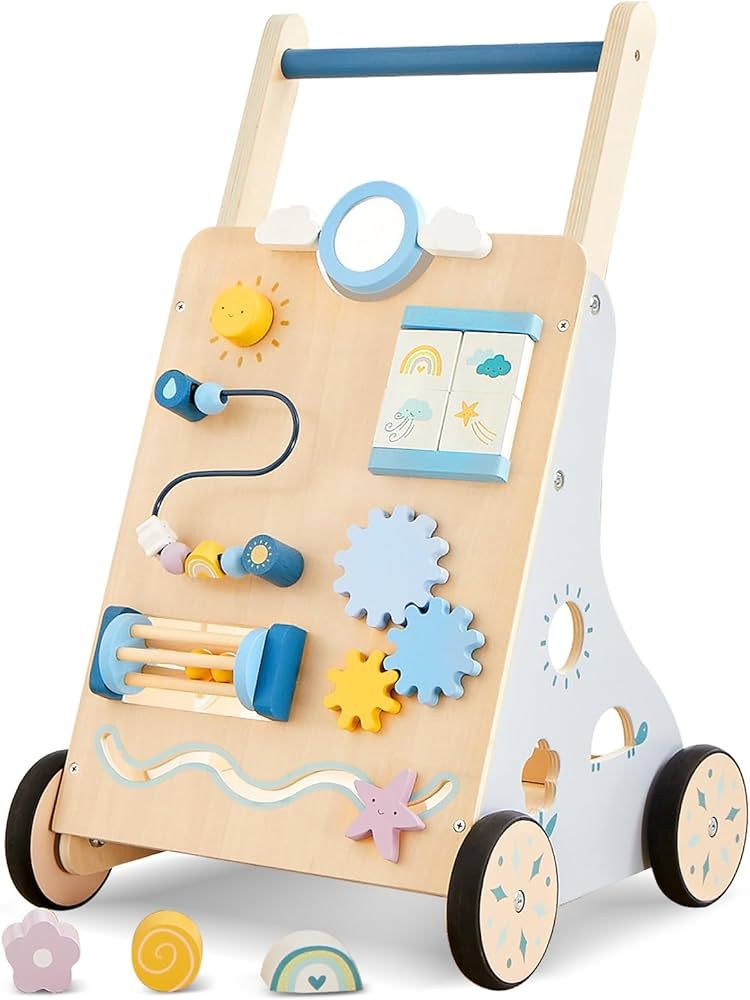 Beright Wooden Baby Walker, Wooden Baby Push Walker, Learning Activity Walker Toys, Baby Push Toy... | Amazon (US)