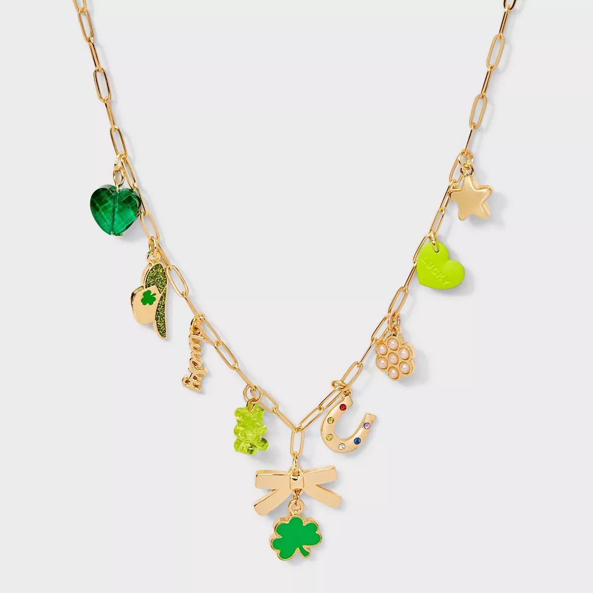 St. Patrick's Day Charm Necklace - Gold | Target