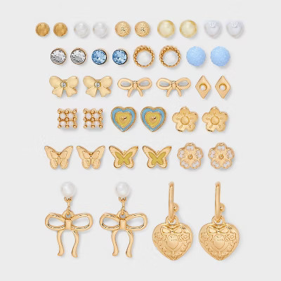 Girls' 20pk Bows and Hearts Earring Set - Cat & Jack™ | Target