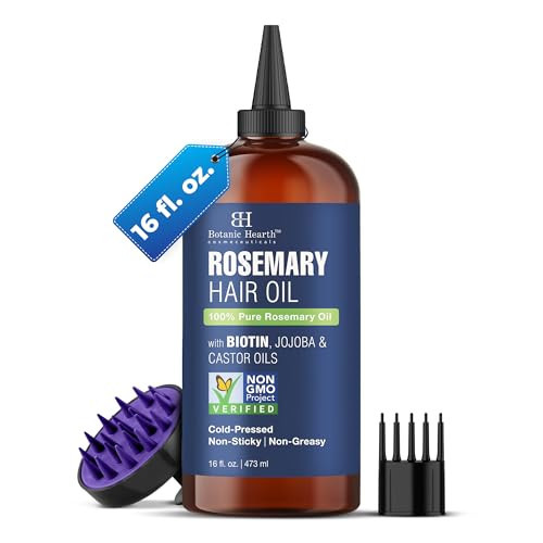 Botanic Hearth Hair Oil for Hair Growth | Rosemary Oil for Hair Growth with Biotin, Castor & Jojoba | Scalp Oil & Dry Scalp Treatment | Color Safe | All Hair Types | 16 Fl Oz | Amazon (US)