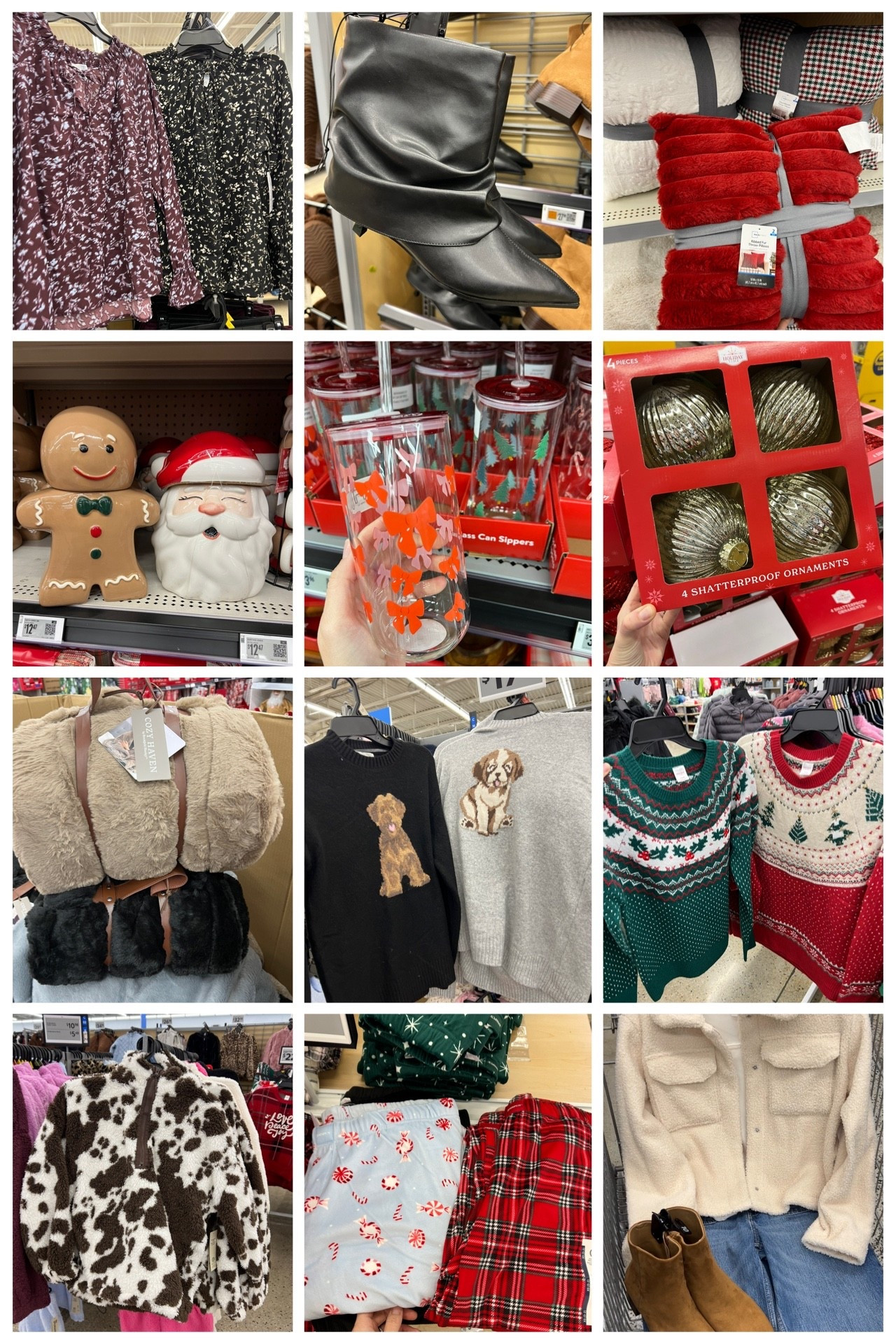 Walmart finds include some pretty lightweight blouses for work or weekend, oversized ornaments, Christmas sweaters, critter sweaters, oversized throw blankets great for gifting, cookie jars and more! #walmartfashion #walmarthome 

#LTKHome #LTKOver40 #LTKFindsUnder50