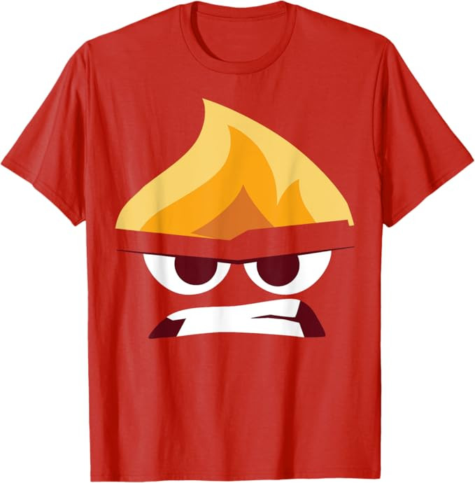 Disney Pixar Inside Out Angry Face Halloween T-Shirt | Amazon (US)