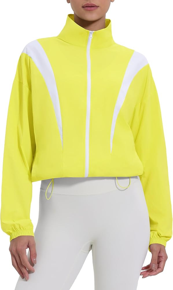 Locachy Women's Lightweight Athletic Workout Jacket Sun Protection Full Zip Stand Collar Windproo... | Amazon (US)