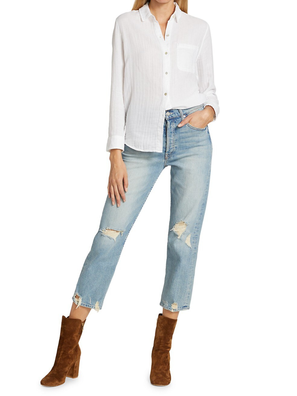 Ellis Cotton Button-Down Shirt | Saks Fifth Avenue