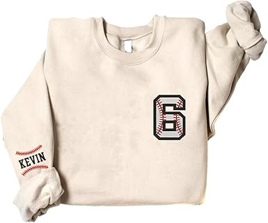 IZI POD Personalized Baseball Sweatshirt, Baseball Sweatshirt Women, Baseball Mom tshirt, Customi... | Amazon (US)