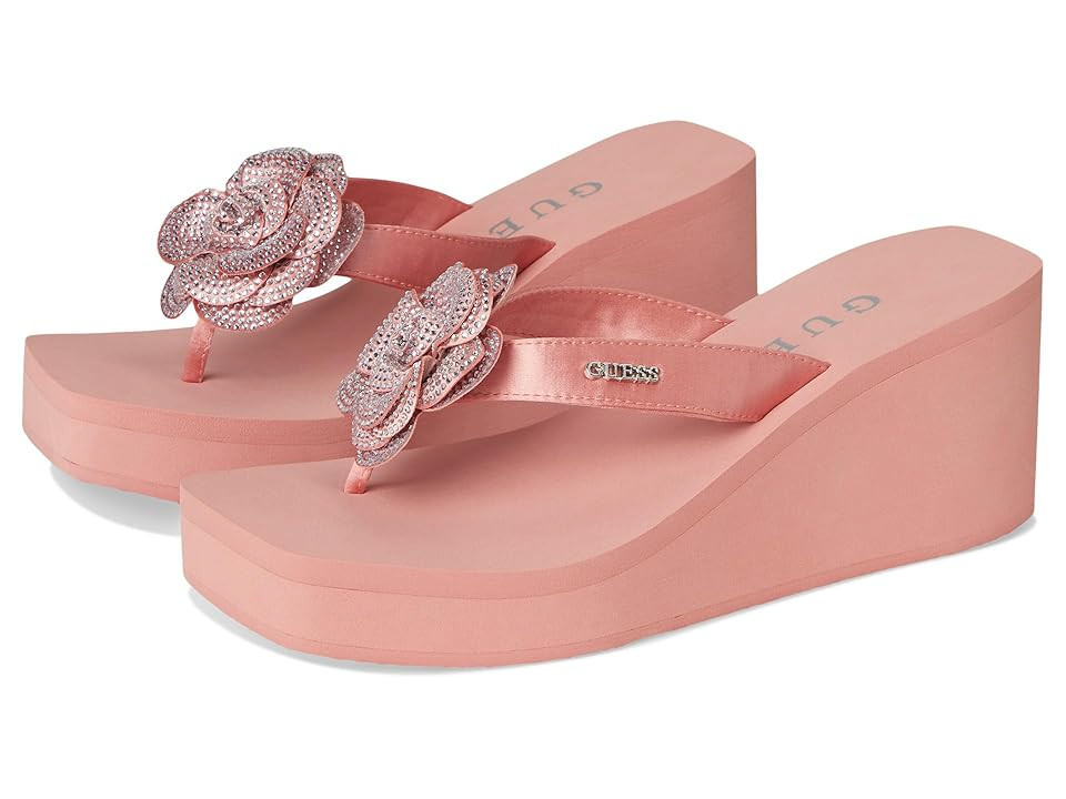 GUESS Damani Women's Wedge Shoes Light Pink : 9 M, Synthetic | Zappos