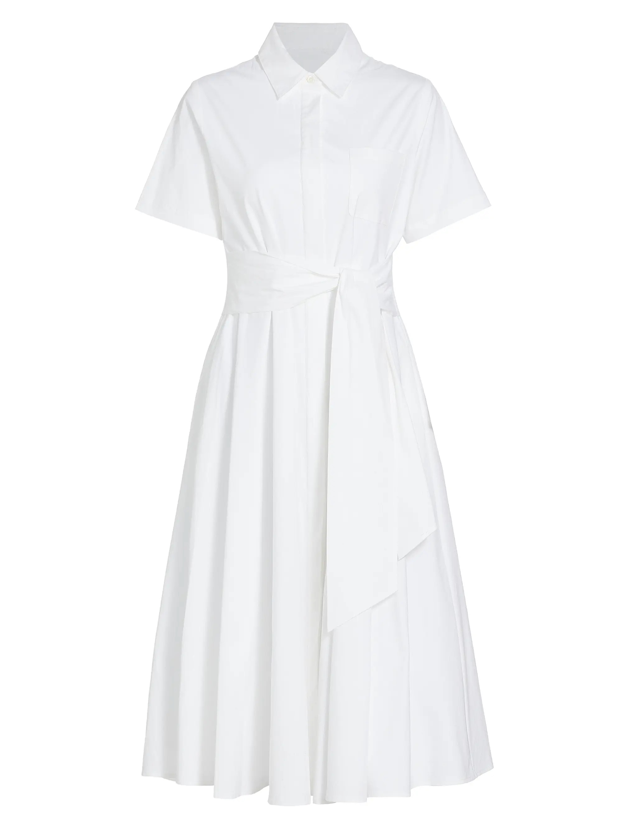 Megan Tie-Waist Cotton Midi-Dress | Saks Fifth Avenue